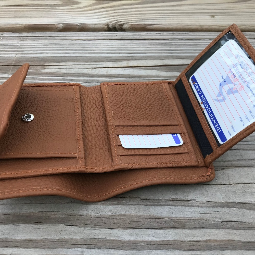 Supreme Leather Men Wallet Handmade Bifold W/ Box - Picture 8 of 8
